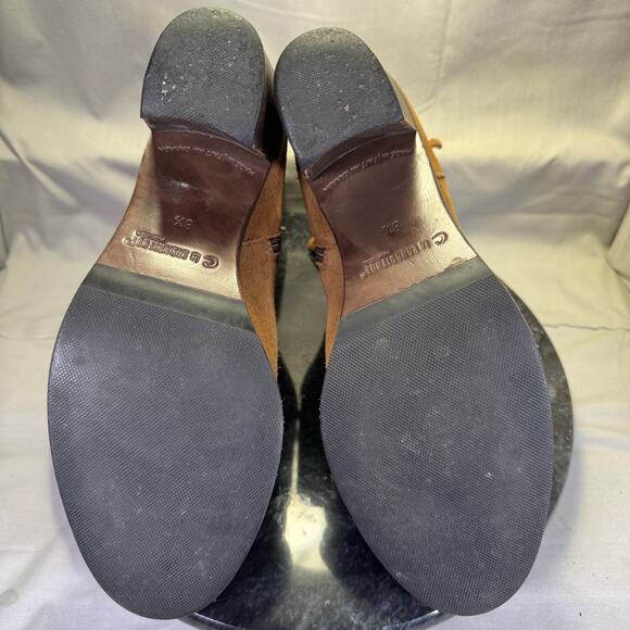 La Canadienne Brown Suede Zip-Up Heeled Ankle Booties Women's Size 8.5 US - Picture 7 of 8